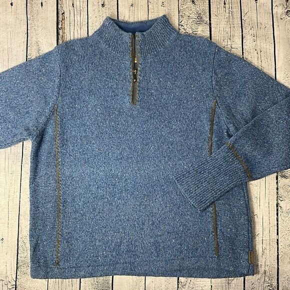 WOOLRICH Wool Blend 1/4 Zip Sweater - Picture 1 of 5